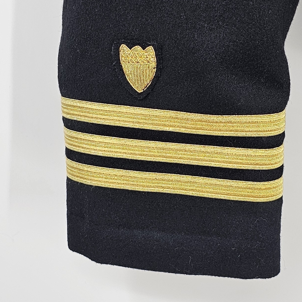 United States Coast Guard Academy Jacket Black Gold Size Large - Picture 5 of 16